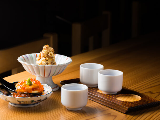 福岡市・藤崎駅周辺の居酒屋「日本酒食堂 吟乃灯（にほんしゅしょくどう ぎんのともし）」さんのクチコミレポート。日本酒と出汁の利いた和洋折衷の創作料理のペアリングが人気