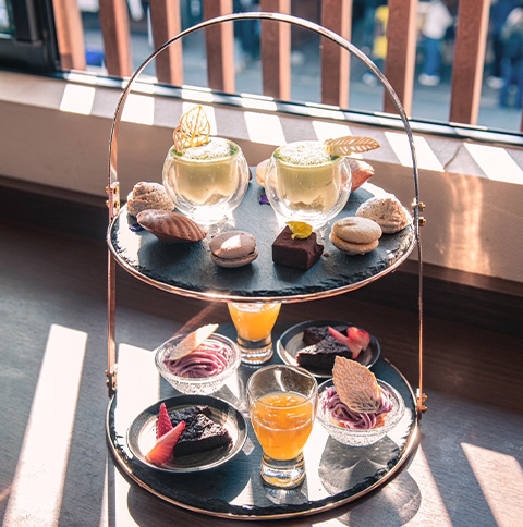 写真：手作りのデザート盛り合わせ