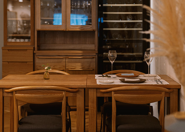 温かみのある店内