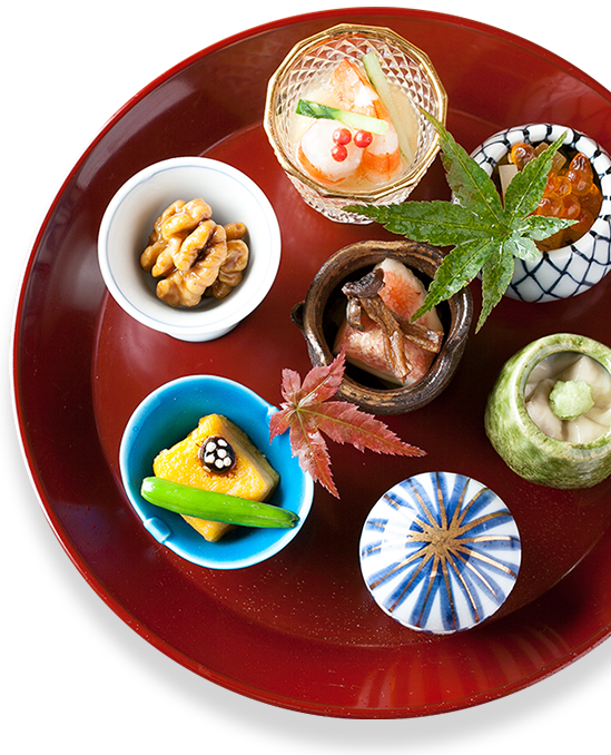 写真:四季折々の食材を使った美しい料理の数々