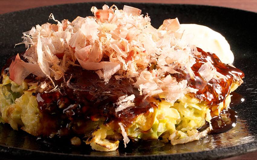 人気のお好み焼き