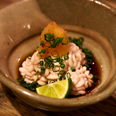 濃厚な白子のポン酢