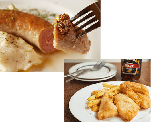 ビールとの相性抜群の料理の数々