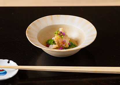 その日の気分やお腹の空き具合に合わせて内容の調整が可能なコース料理