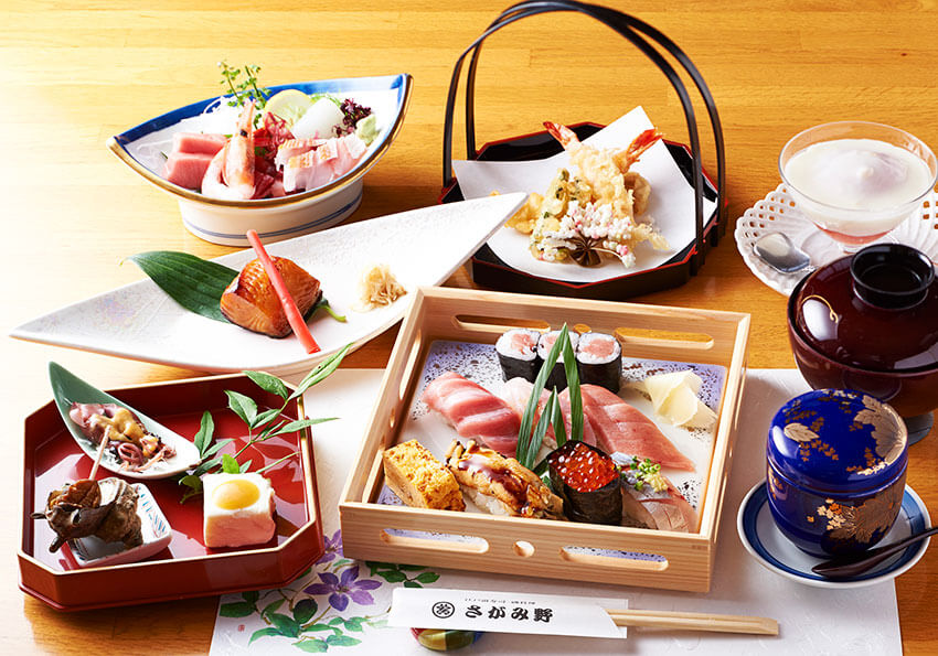 バラエティに富んだコース料理