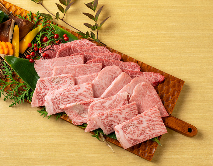 おすすめの部位を盛り合わせた焼肉メニュー