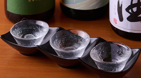 日本酒の飲み比べ