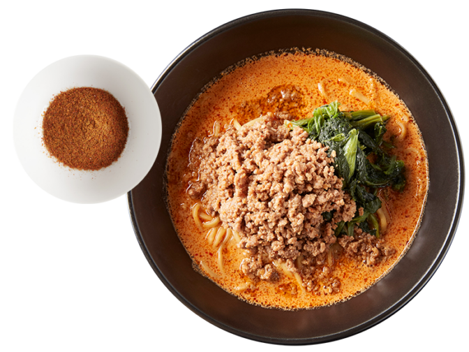 自らの手でレベルを上げていく激辛担々麺