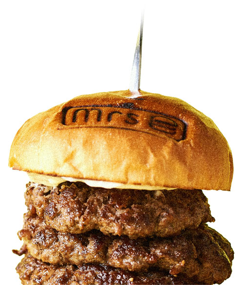 ジューシーな和牛100%のグルメハンバーガー