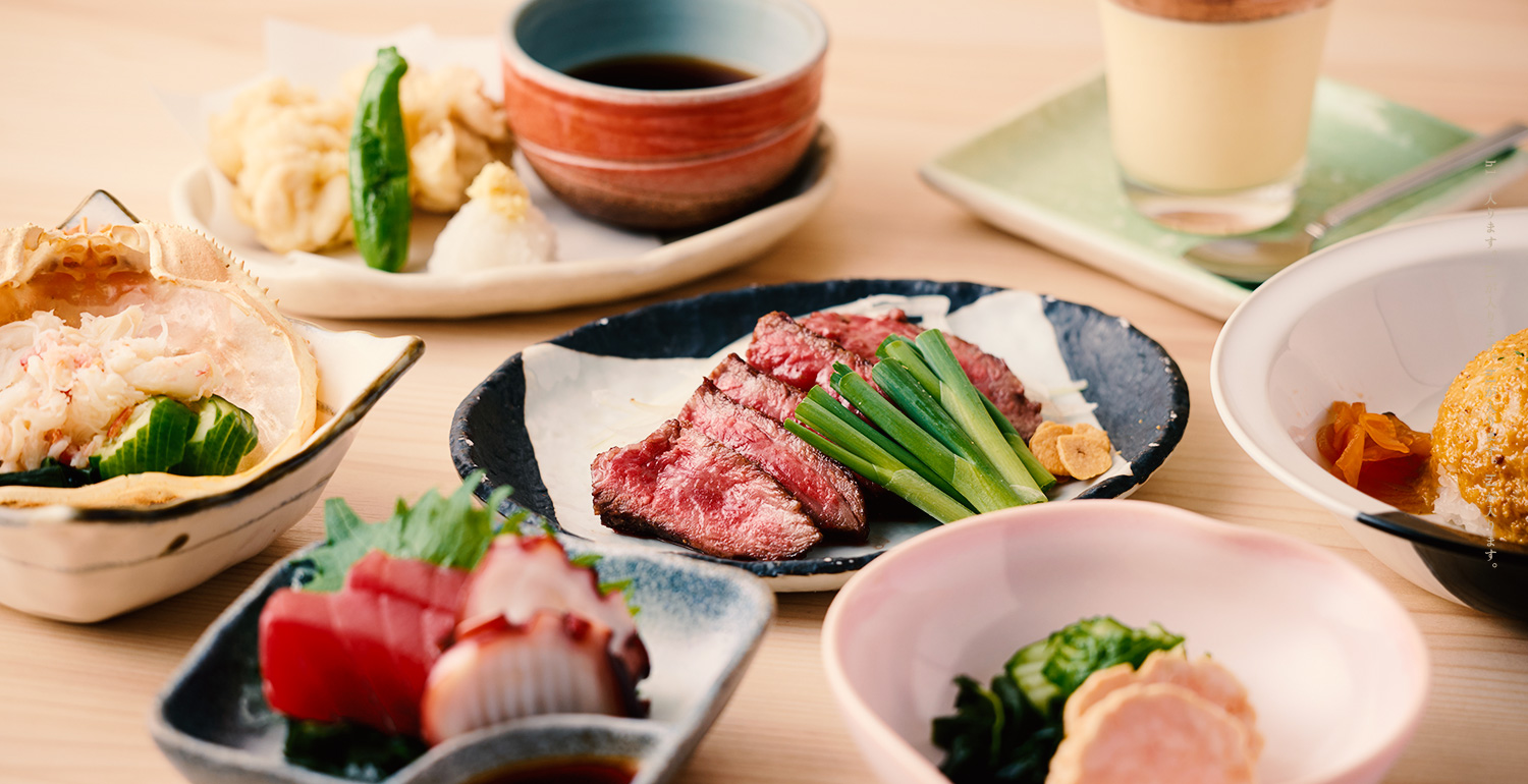 美味しい和食の逸品が揃う、飲み放題付きのコース料理