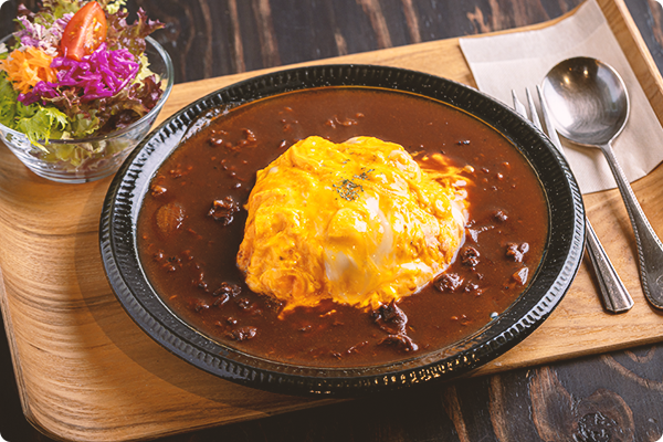 自家製のオムハヤシもおすすめ