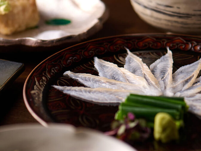三陸産の大穴子を使用した極上の懐石料理