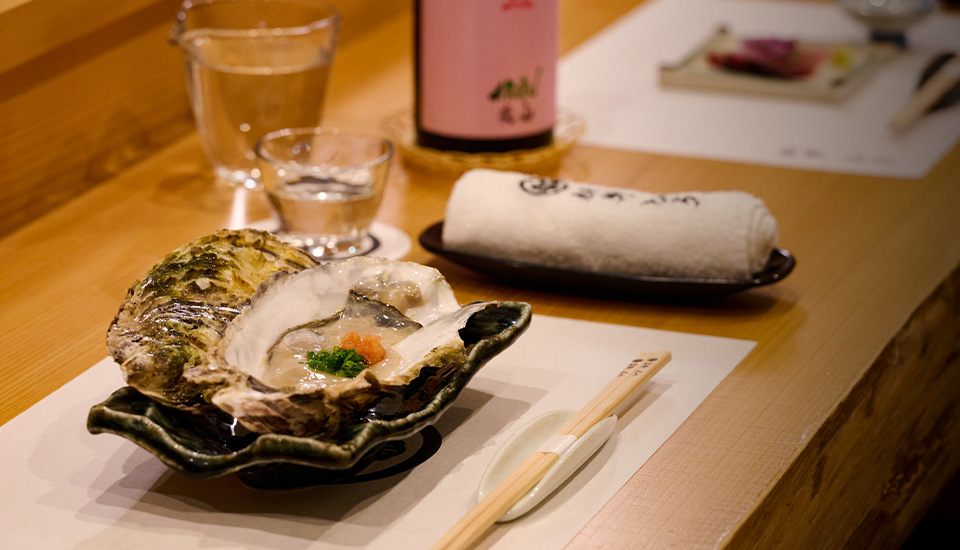 彩り豊かな旬の一品料理が並ぶコースの前半