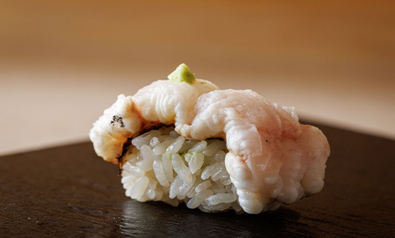 一品料理の「肴」と「鮨」を一連の体験として組み立てられる上質なコース