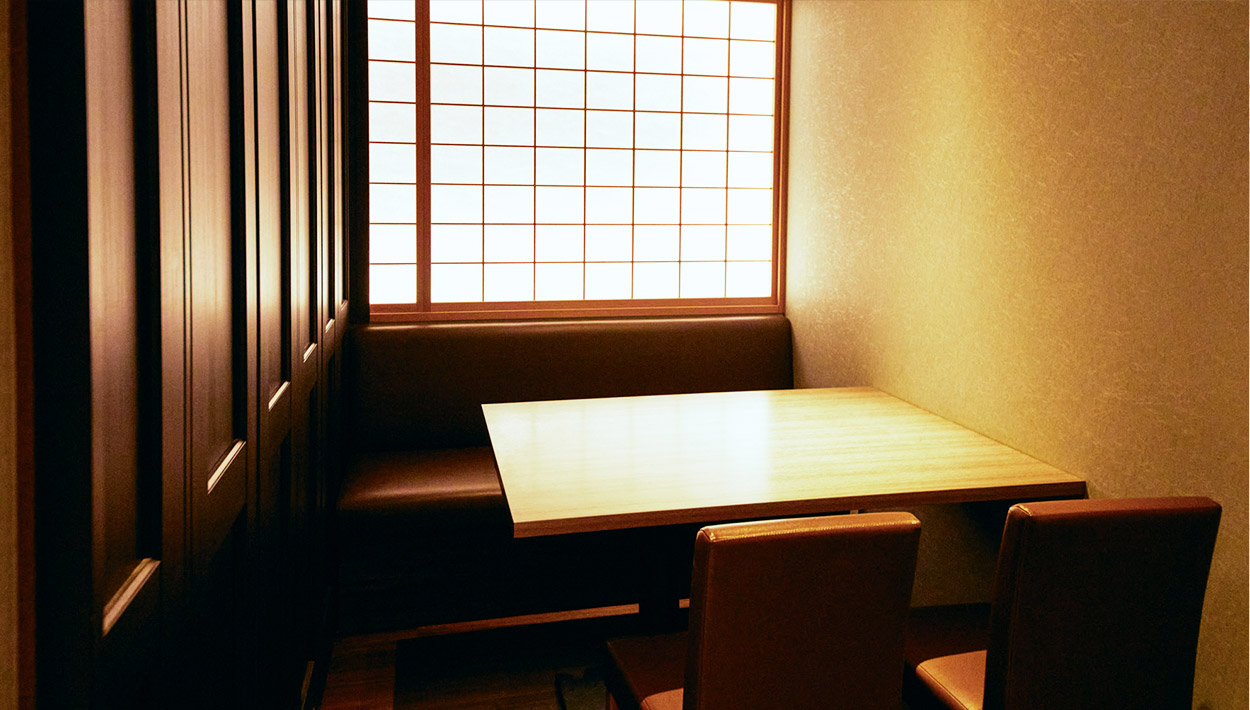 接待や記念日にふさわしい個室完備