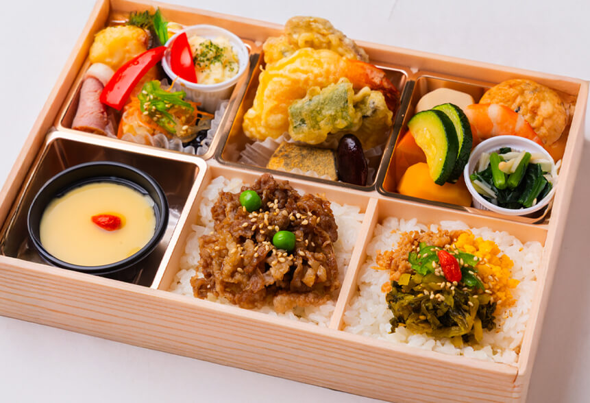 一番人気の牛香味とローストビーフの彩り膳