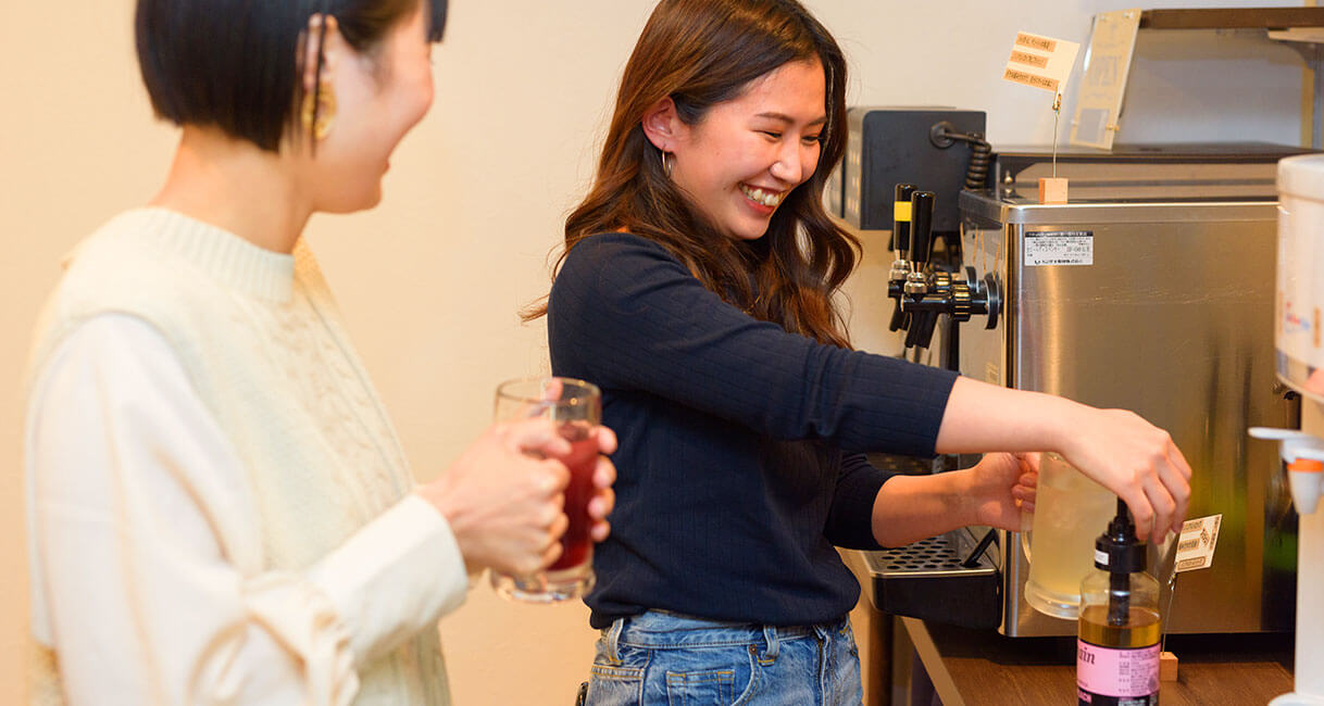 セルフサービスの飲み放題も人気