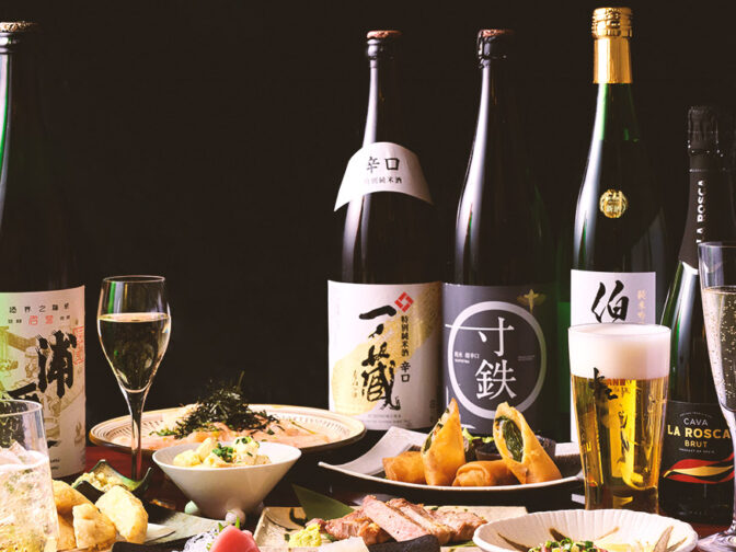 旬の魚介やブランド牛・豚肉を使用した創作和食が人気の居酒屋