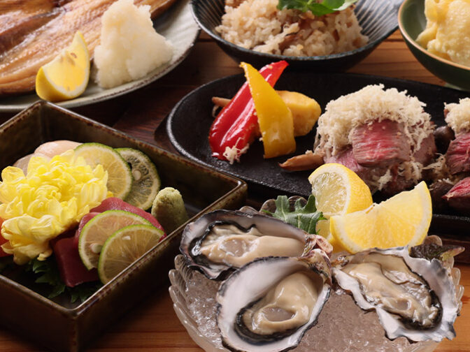 全国から仕入れる厳選牡蠣と極上の肉料理を楽しめる大衆居酒屋