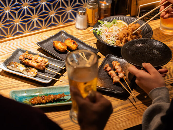 串焼きが名物の焼き鳥居酒屋
