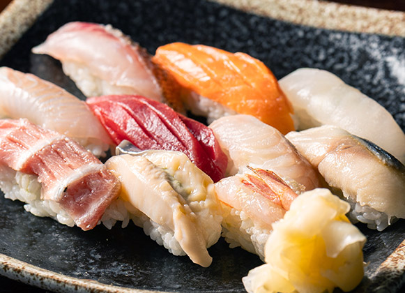 美味しい握り寿司を堪能