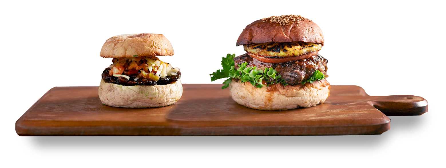 バンズにもこだわった特製バーガーが人気