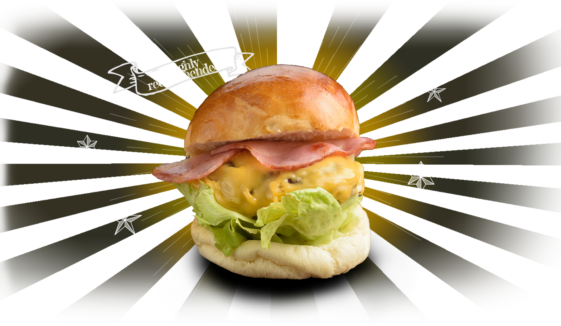 ボリューム満点のハンバーガーが人気