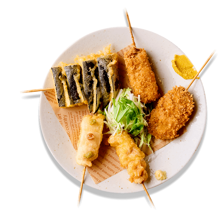 串天と串カツの料理が人気