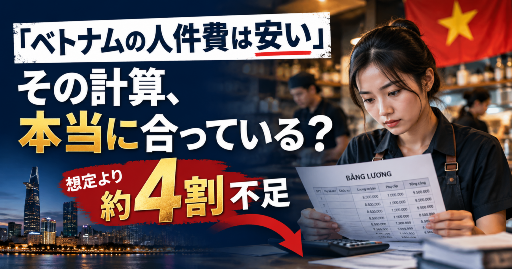 ベトナム人件費、想定より4割不足
