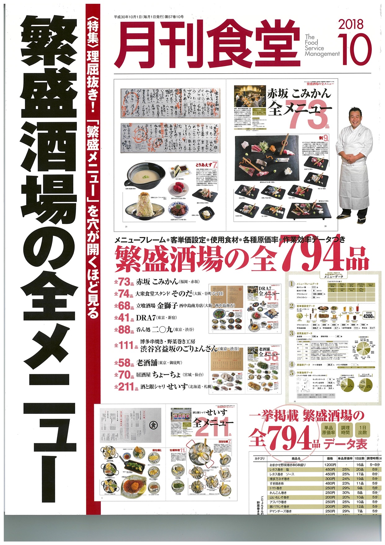 月刊食堂10月号