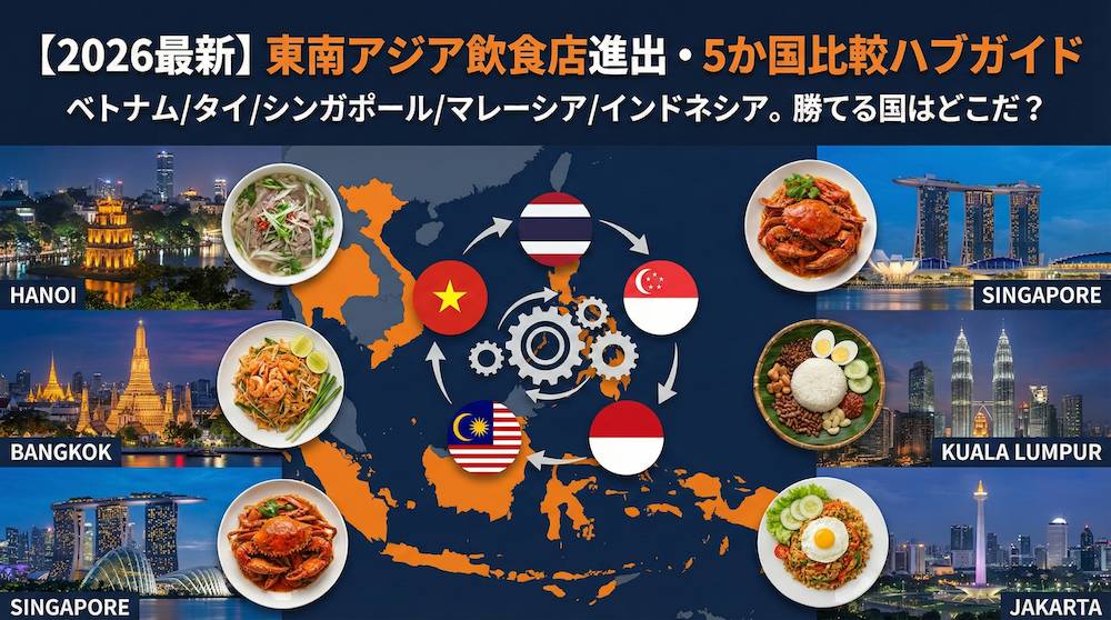 東南アジア飲食店開業・進出、5か国比較ガイド
